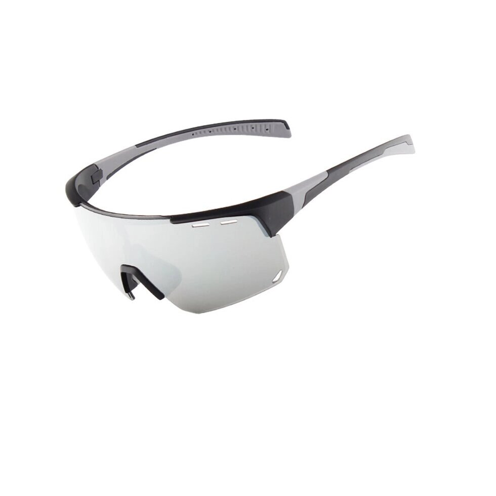 Очки солнцезащитные XQ546, (черный матовый / зеркальные revo) +3 доп. линзы от компании Интернет-магазин отделочных материалов «Konturs. by» - фото 1