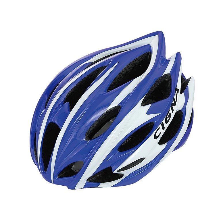 Велошлем Cigna WT-015 (чёрный/синий/белый) - выбрать