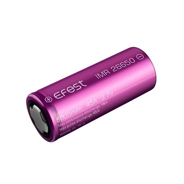 Аккумулятор 26650 Efest 3.7V 5000mAh (высокотоковый) - выбрать
