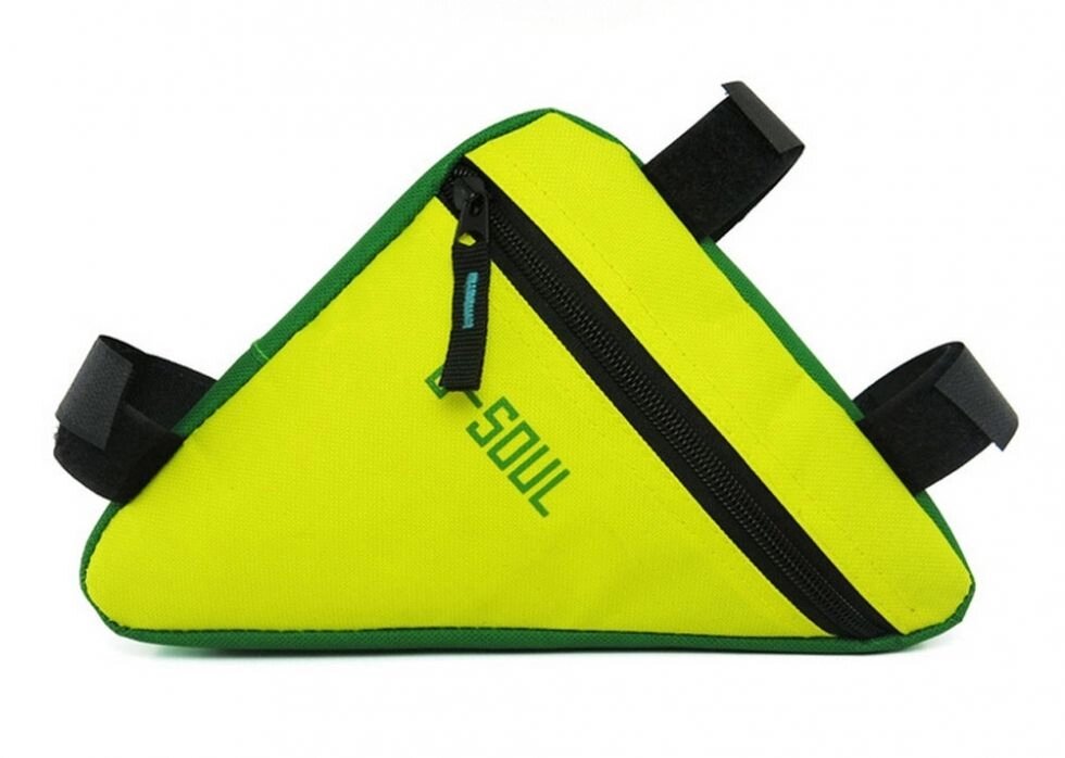 Велосумка под раму B-SOUL жёлто-зеленая - описание