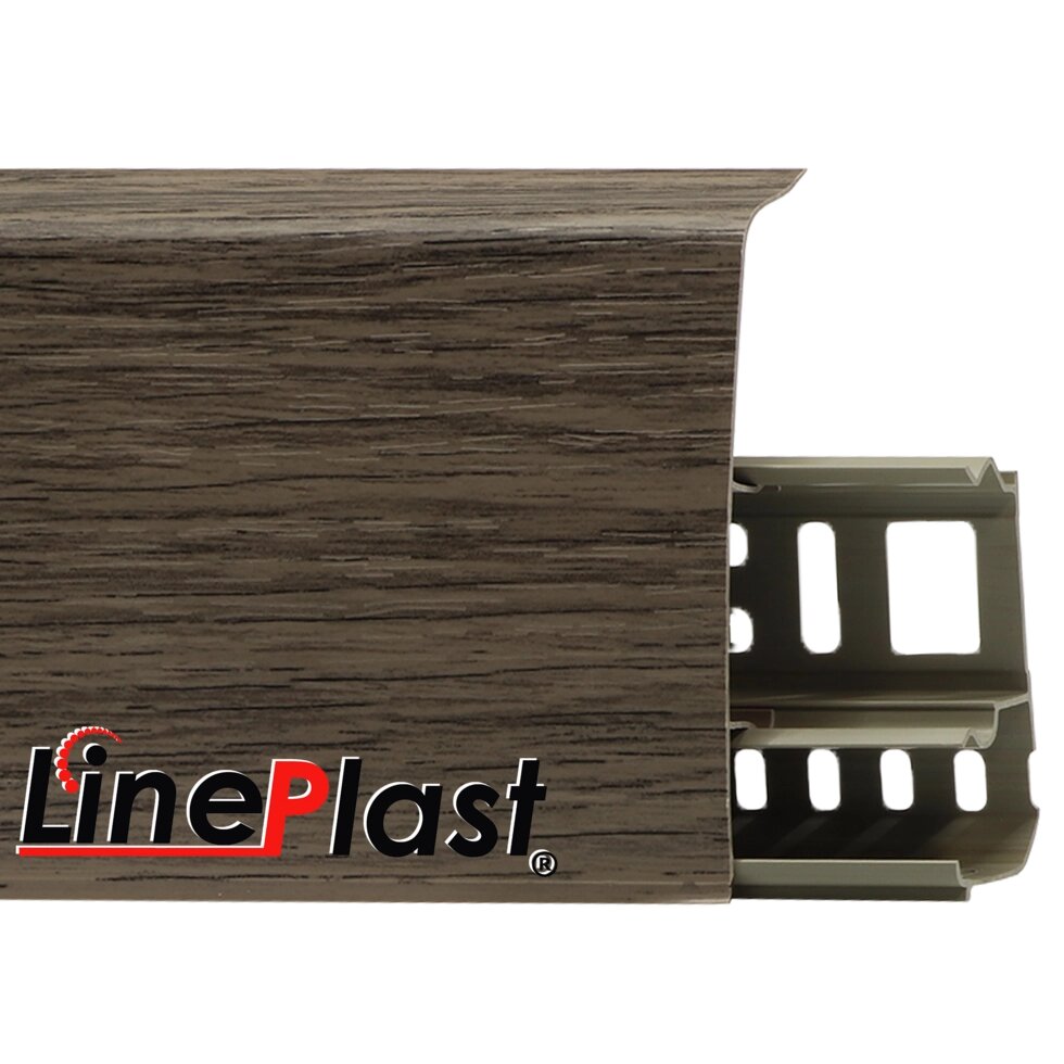 Плинтус Line Plast 85 мм LS022 – Ясень Шимо темный от компании Интернет-магазин отделочных материалов «Konturs. by» - фото 1