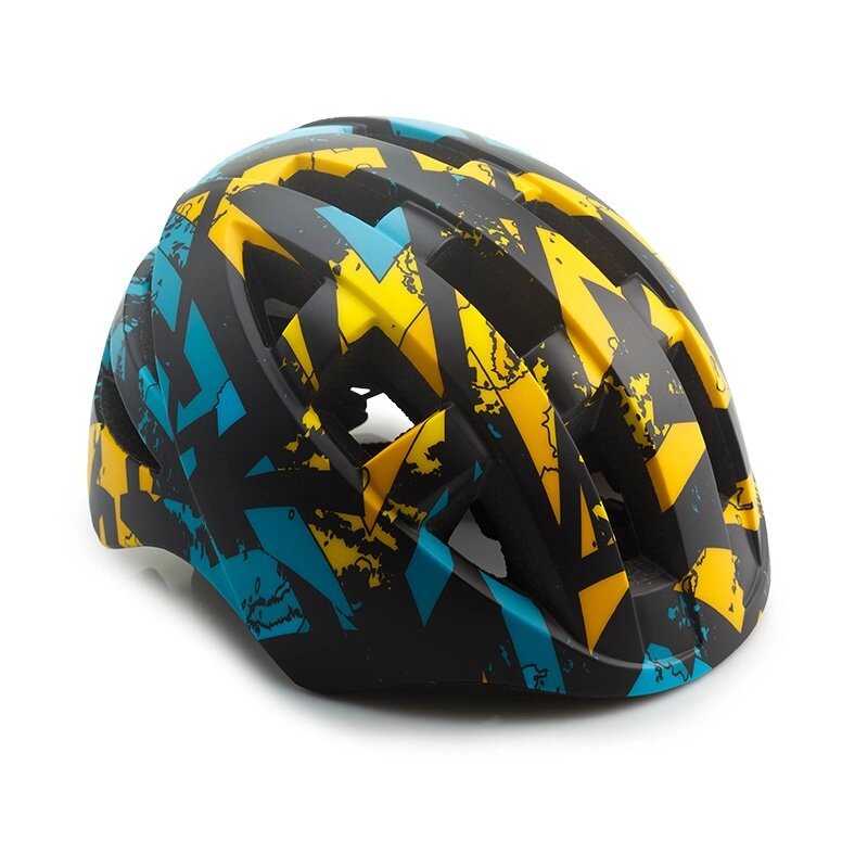 Шлем велосипедный детский Cigna WT-022 (жёлтый/бирюзовый/чёрный) от компании Интернет-магазин отделочных материалов «Konturs. by» - фото 1