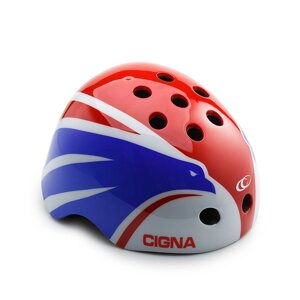 Шлем велосипедный детский Cigna WT-025 (белый/красный/синий)