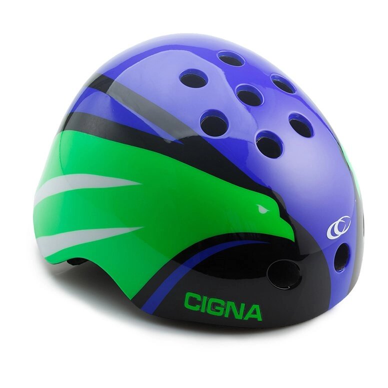Шлем велосипедный детский Cigna WT-025 (синий/зелёный/чёрный) от компании Интернет-магазин отделочных материалов «Konturs. by» - фото 1