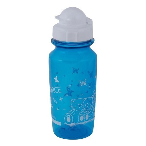 Велобутылка FORCE BEAR, 0,5 л, школьная, синяя от компании Интернет-магазин отделочных материалов «Konturs. by» - фото 1