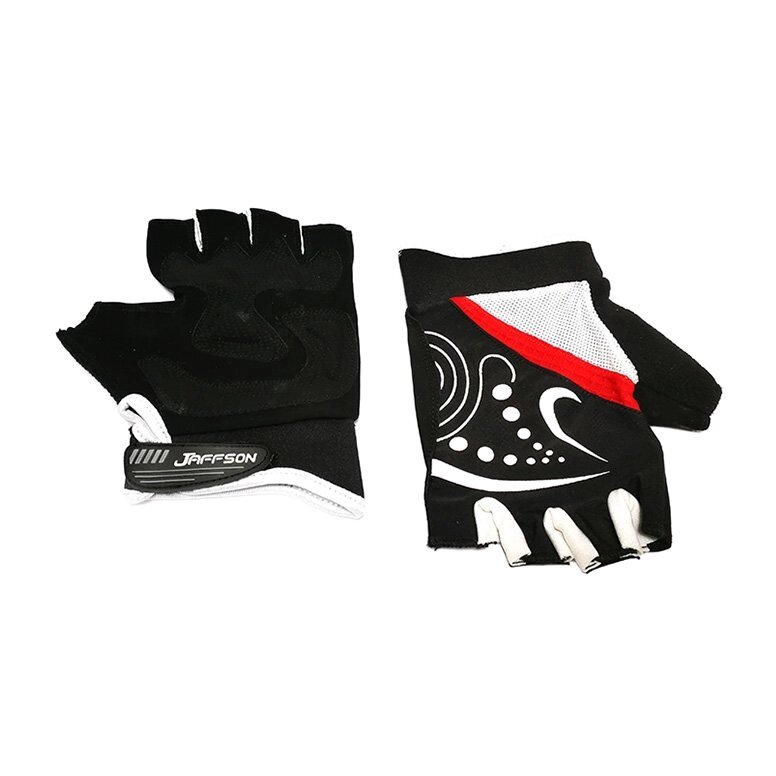 Велоперчатки JAFFSON SCG 47-06 (чёрный/красный) от компании Интернет-магазин отделочных материалов «Konturs. by» - фото 1