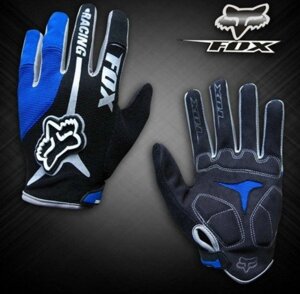 Велосипедные перчатки Fox длинные (синие)