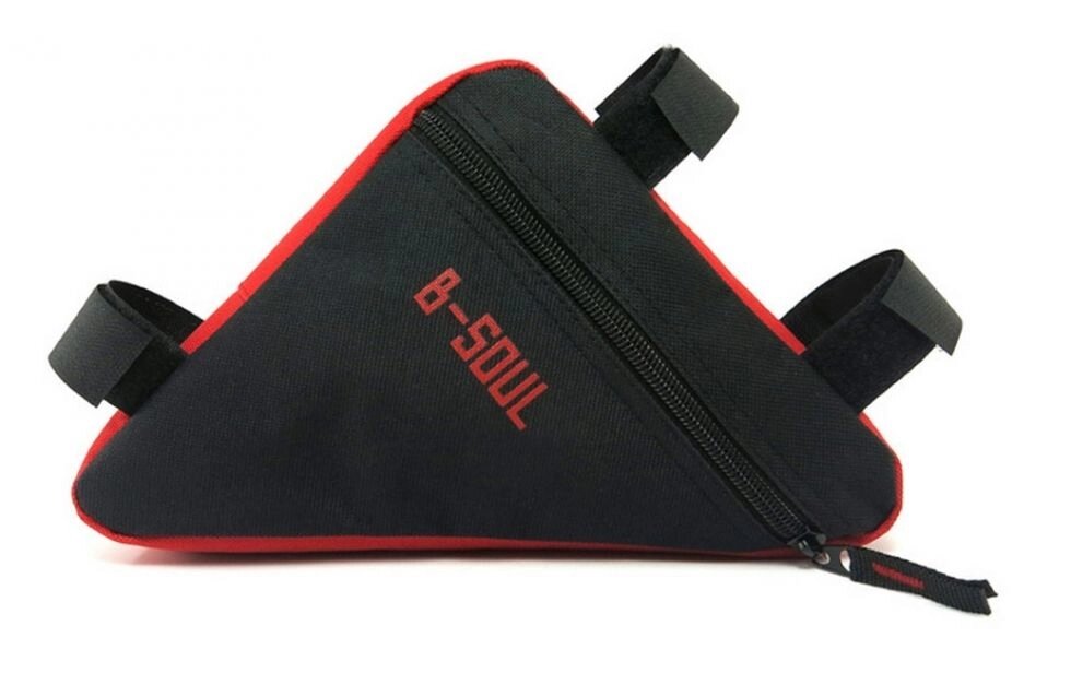 Велосумка под раму B-SOUL чёрно-красная от компании Интернет-магазин отделочных материалов «Konturs. by» - фото 1