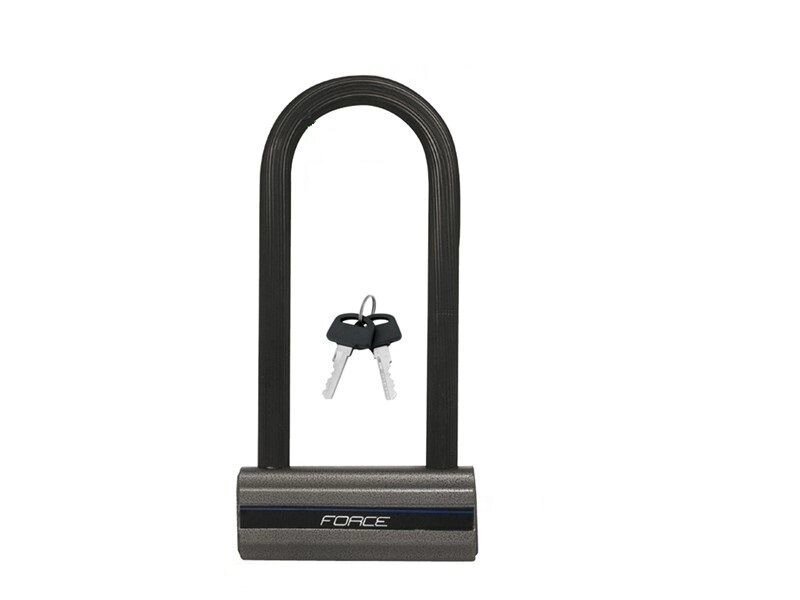 Велозамок FORCE U-lock 30см x 14,5см сталь, серо-черный от компании Интернет-магазин отделочных материалов «Konturs. by» - фото 1