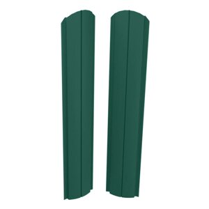 "Европланка - Свитязь", 130 мм, RAL6005 (зелёный мох), Полукруглый, Одностороннее, Полиэстер глянцевый
