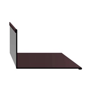 Планка примыкания верхняя 2 м, RAL8017 (шоколадно-коричневый), 0,50 мм, Стальной шёлк