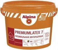 Alpina EXPERT PremiumLatex 7 шелковисто-матовая высоконагружаемая латексная краска, 10л от компании ООО "Наш дах" - фото 1