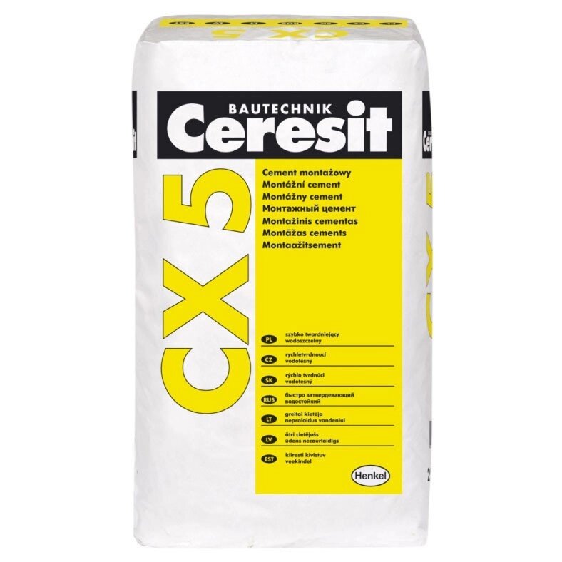 Цемент Ceresit «CX 5» Предназначен для остановки водопритоков в бетонных и цементных ограждающих конструкциях. от компании ООО "Наш дах" - фото 1