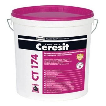 Ceresit «CT 174» Силикатно-силиконовая штукатурка. Зернистая фактура в виде плотно уложенной каменной крошки. от компании ООО "Наш дах" - фото 1