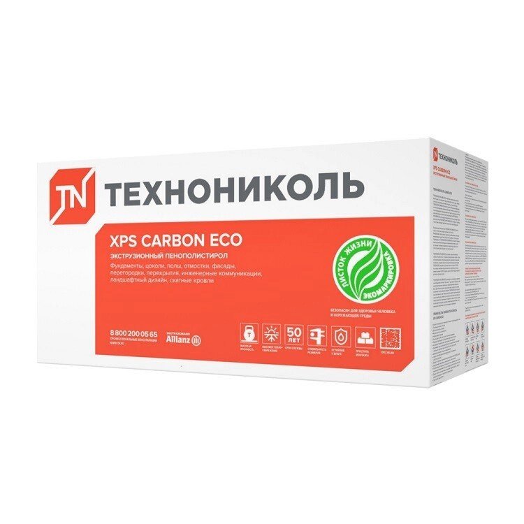 Экструдированный пенополистирол ТЕХНОНИКОЛЬ CARBON ECO 1180х580х100 мм, 4 плиты упак. от компании ООО "Наш дах" - фото 1