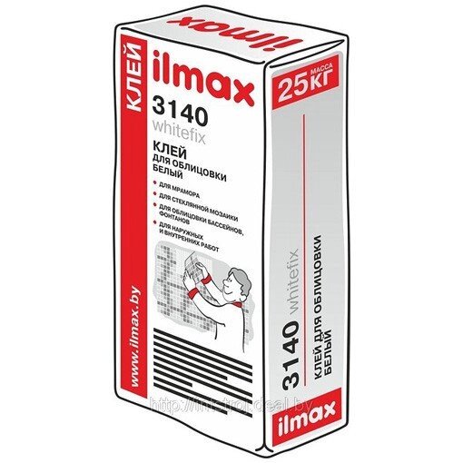 Ilmax «3140 whiterfix» Предназначен для приклеивания мрамора, мозаики. Подходит для отделки бассейнов. от компании ООО "Наш дах" - фото 1