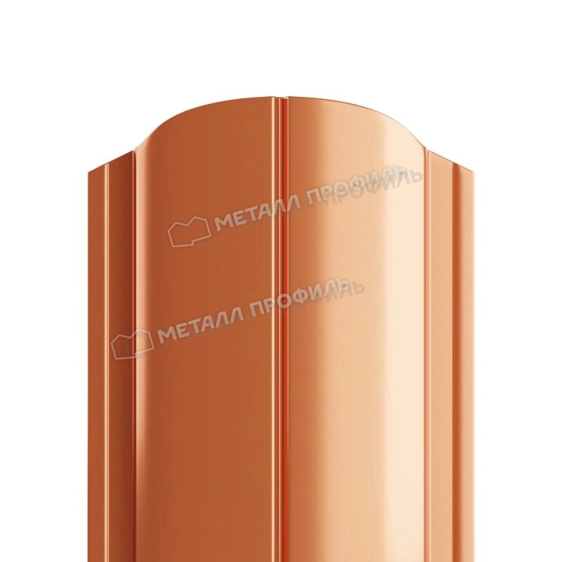 Металл Профиль Штакетник металлический МП ELLIPSE-O 19х126 (AGNETA-03-Copper\Copper-0.5) от компании ООО "Наш дах" - фото 1