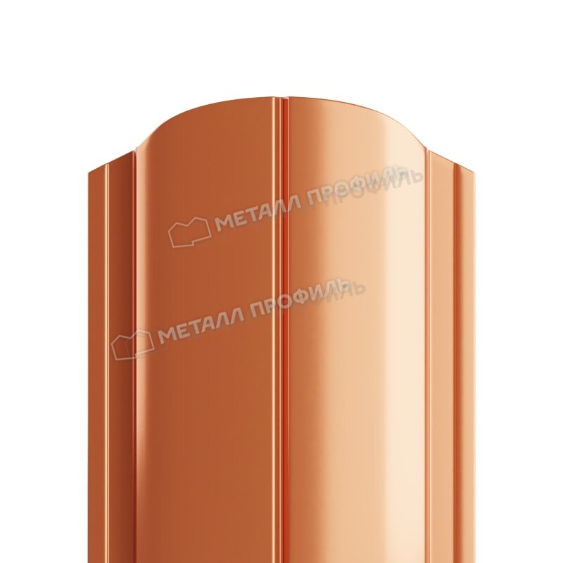 Металл Профиль Штакетник металлический МП ELLIPSE-O 19х126 (AGNETA-20-Copper\Copper-0.5) от компании ООО "Наш дах" - фото 1