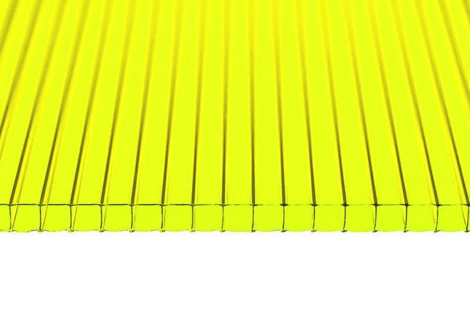 Поликарбонат сотовый Скарб Желтый 8мм - фото