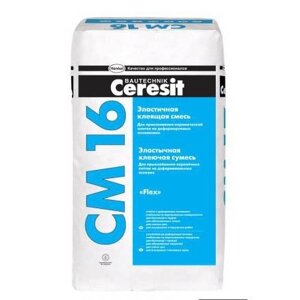Ceresit «Flex» CM 16 Подходит для приклеивания плитки на неровных поверхностях.