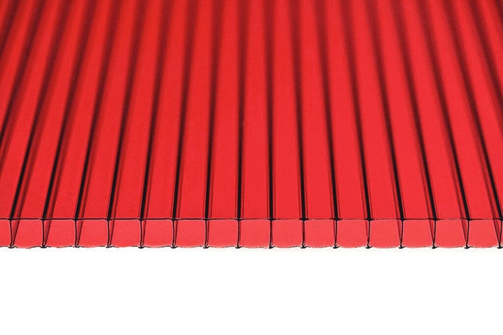 Поликарбонат сотовый Скарб Красный 8мм - сравнение