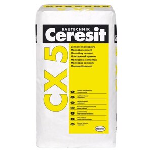 Цемент Ceresit «CX 5» Предназначен для остановки водопритоков в бетонных и цементных ограждающих конструкциях.