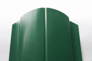 Забор из штакетника форма Европланка глянец, тёмно-зелёный
