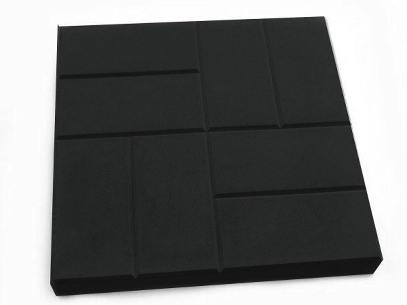 Тротуарная плитка квадрат 8 кирпичей размером 400х400х50, Чёрная - особенности