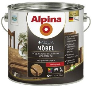 Alpina Aqua Möbel Водоразбавляемый лак для мебели