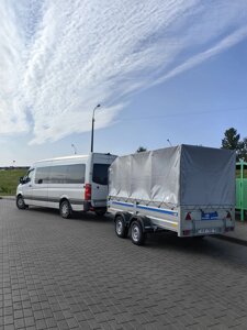 Прокат-аренда легкового прицепа категории "В" 3.5х1.5 метра С ТЕНТОМ