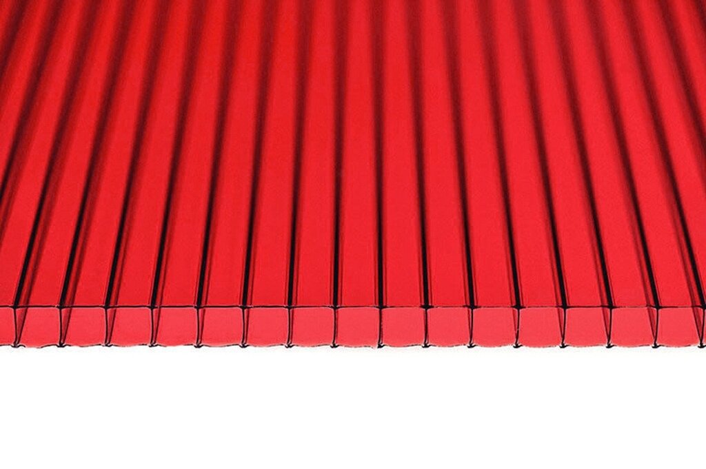 Поликарбонат сотовый Скарб Красный 10мм от компании ООО "Наш дах" - фото 1