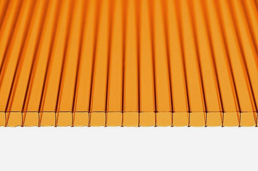 Поликарбонат сотовый Скарб Оранжевый 6мм от компании ООО "Наш дах" - фото 1