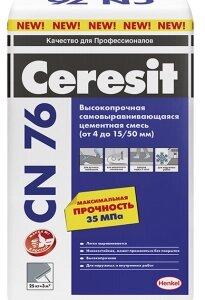 Самовыравнивающаяся смесь Ceresit CN 76 25кг от компании ООО "Наш дах" - фото 1