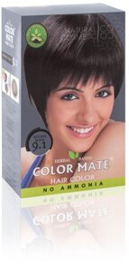 Краска для волос Натуральный Черный (тон 9.1), Color Mate 15г