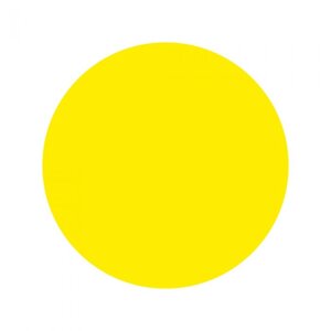 Наклейка информационная для слабовидящих Жёлтый круг