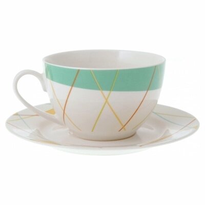 Чайный набор Lateen (cup&saucer with decal) TK 0468 от компании Компания «Про 100» - фото 1