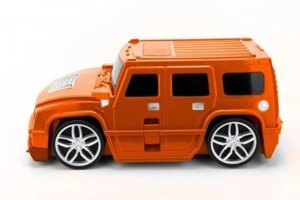Чемодан детский «ВНЕДОРОЖНИК» оранжевый (Suitcase-car orange) DE 0405