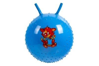 Детский массажный гимнастический мяч, синий (Jumping Ball With Horn, blue) DE 0540 от компании Компания «Про 100» - фото 1