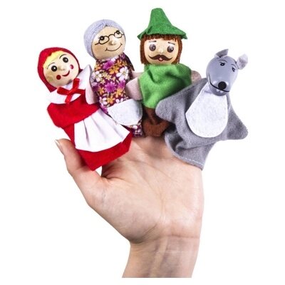 Детский пальчиковый кукольный театр «Красная шапочка» (4pcs Finger Toys) DE 1162 от компании Компания «Про 100» - фото 1