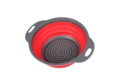 Дуршлаг складной круглый красный (Round folding water filter basket big) TK 0349 от компании Компания «Про 100» - фото 1