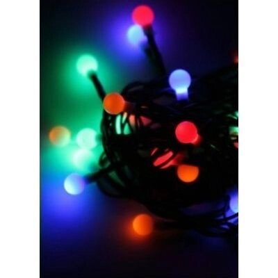 Гирлянда #19 на 30 разноцветных  (1см) светодиодных шариков от компании Компания «Про 100» - фото 1