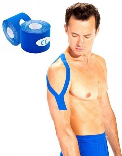 Кинезио лента 5 м*5 см, синяя (Physio Tape, dark blue) SF 0188 от компании Компания «Про 100» - фото 1