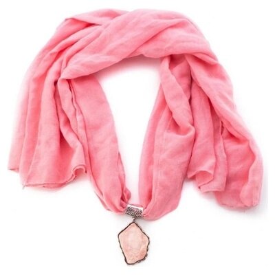 Колье-шарф «ФЛОРЕНЦИЯ» розовый (scarf pink) от компании Компания «Про 100» - фото 1