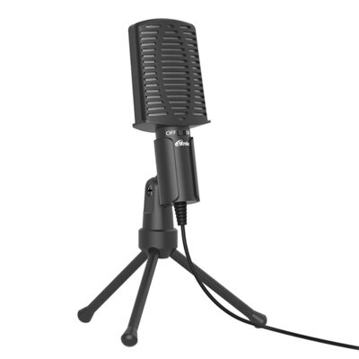 Конденсаторный микрофон на штативе-подставке Ritmix RDM-125 Black от компании Компания «Про 100» - фото 1