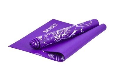 Коврик для йоги 173*61*0,4 с рисунком ВИОЛЕТ (Yoga mat 173*61*0,5 with picture violet) SF 0405 от компании Компания «Про 100» - фото 1