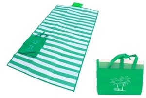 Коврик пляжный с надувной подушкой SiPL зеленый