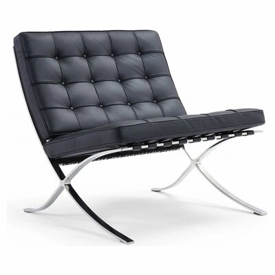 Кресло BARCELONA CHAIR чёрный (801#-1S Y1051 Black) FR 0014 от компании Компания «Про 100» - фото 1