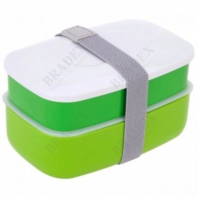 Ланч-бокс с двумя отделениями и приборами, 1,2 л. (Lunch-box with two compartments and cutlery, 1,2 l) от компании Компания «Про 100» - фото 1