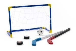 Набор детский для игры в хоккей «хоккейное настроение»soccer-hockey set) (DE 0371)