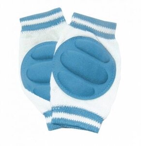 Наколенники детские для ползания голубые (baby thicken sponge crawl knee pads, blue)